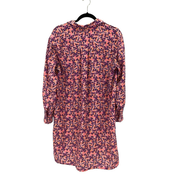 Frank & Eileen Hunter Linen Button Front Shirtdress In Neon Floral Size XS - Picture 11 of 16
